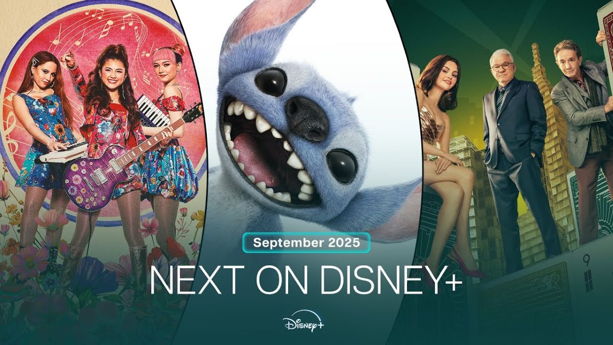Graphic displaying the upcoming shows and movies to Disney+ in September 2025. Image Credit - Disney Plus on YouTube.