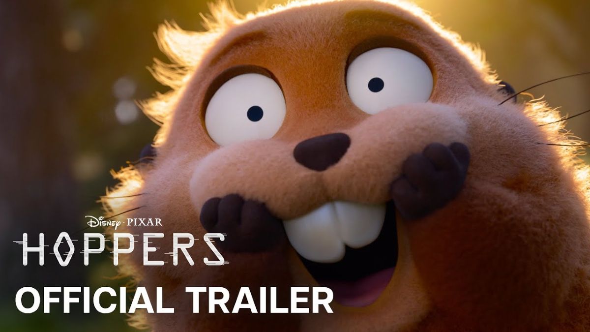 The Hoppers teaser trailer thumbnail, featuring a beaver